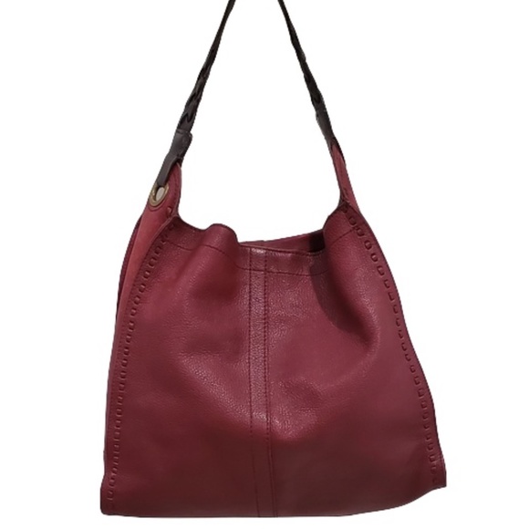 Lucky Brand Handbags - Lucky Brand Red Leather Hobo Bag